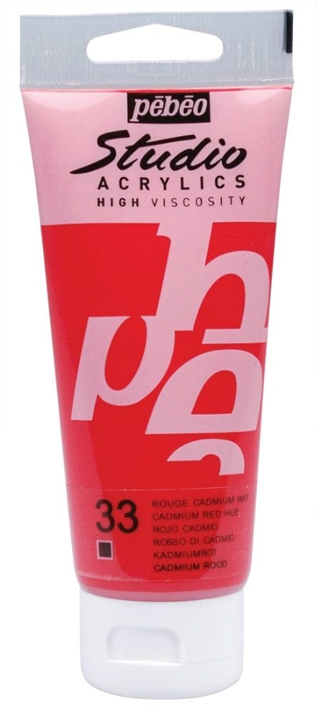 PEBEO STUDIO ACRYLIC HV 100ML - CADMIUM RED HUE 831033 cadmium red hue PEBEO STUDIO ACRYLIC HV 100ML - CADMIUM RED HUE