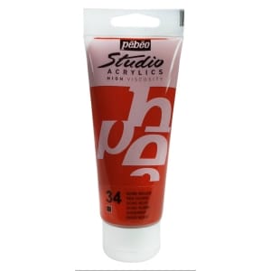 PEBEO STUDIO ACRYLIC HV 100ML - RED OCHRE