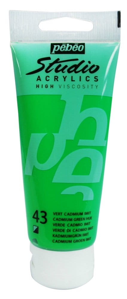 PEBEO STUDIO ACRYLIC HV 100ML - CADMIUM GREEN HUE 831043 cadmium green hue PEBEO STUDIO ACRYLIC HV 100ML - CADMIUM GREEN HUE