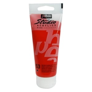 PEBEO STUDIO ACRYLIC HV 100ML - DARK CADMIUM RED HUE