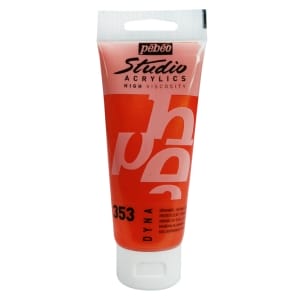 PEBEO STUDIO ACRYLIC HV 100ML - IRIDESCENT ORANGE YELLOW