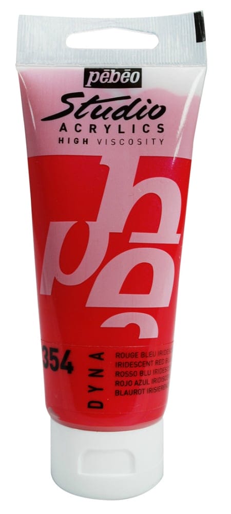 PEBEO STUDIO ACRYLIC HV 100ML - IRIDESCENT RED BLUE 832354 iridescent red blue PEBEO STUDIO ACRYLIC HV 100ML - IRIDESCENT RED BLUE
