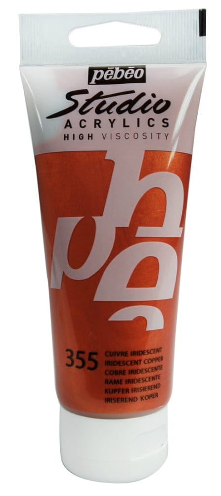 PEBEO STUDIO ACRYLIC HV 100ML - IRIDESCENT COPPER 832355 iridescent copper PEBEO STUDIO ACRYLIC HV 100ML - IRIDESCENT COPPER