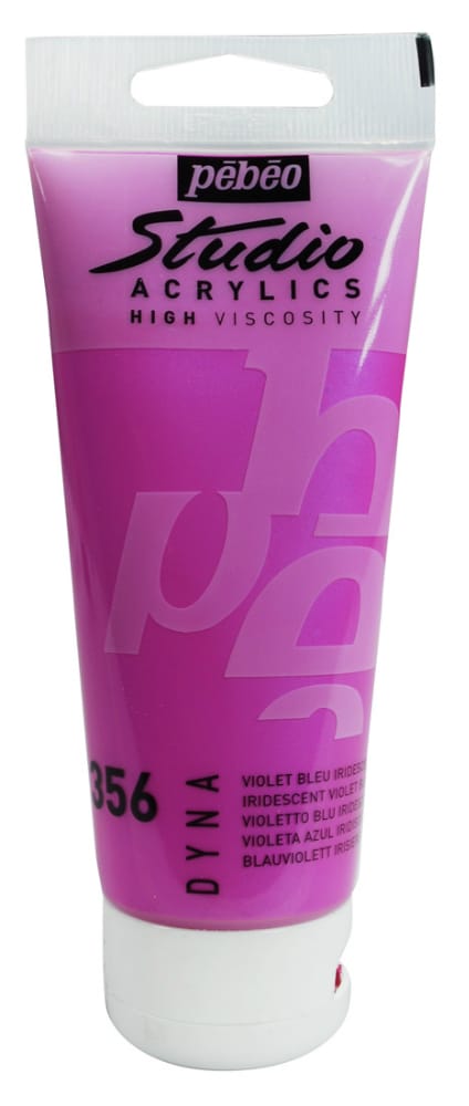 PEBEO STUDIO ACRYLIC HV 100ML - IRIDESCENT VIOLET BLUE 832356 iridescent violet blue PEBEO STUDIO ACRYLIC HV 100ML - IRIDESCENT VIOLET BLUE