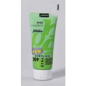 PEBEO STUDIO ACRYLIC HV 100ML - IRIDESCENT GREEN YELLOW