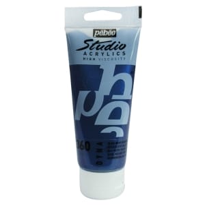 PEBEO STUDIO ACRYLIC HV 100ML - IRIDESCENT BLUE BLACK