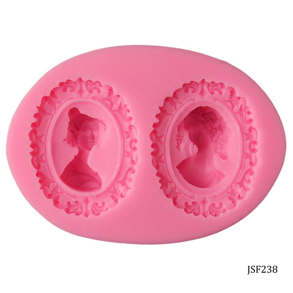 Two Cameos Silicone Clay Mould JSF238 cameo silicone mould Two Cameos Silicone Clay Mould