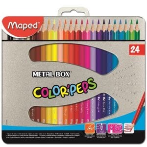 Maped Color'Peps Coloured Pencils - Metal Box of 24 Pcs