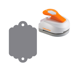 Fiskars Scallop Tag Maker with Built-in Eyelet Setter (2" x 3")