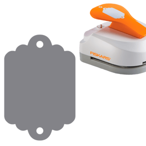 Fiskars Scallop Tag Maker with Built-in Eyelet Setter (2" x 3")