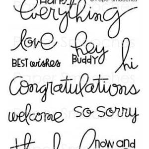 Paper Smooches Clear Stamp - Simply Said