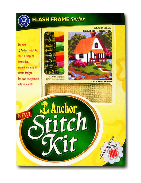 Anchor Stitch Kit - Island Villa (14cm x 16cm) askaff100000021 main island villa Anchor Stitch Kit - Island Villa (14cm x 16cm)