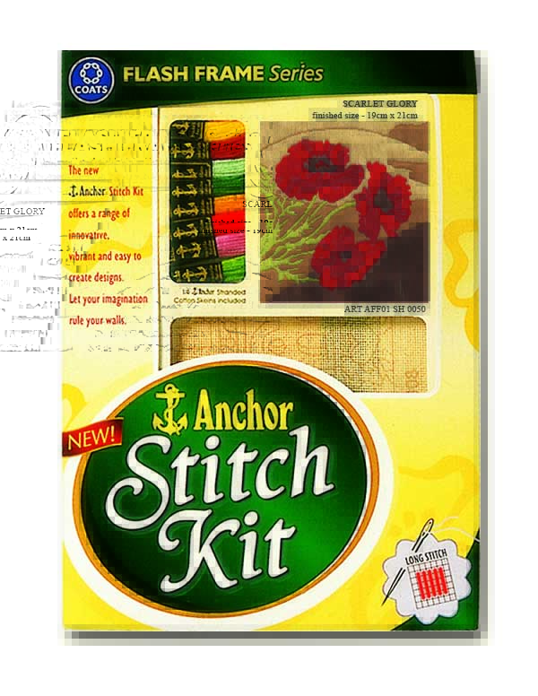 Anchor Stitch Kit - Scarlet Glory (19cm x 21cm)