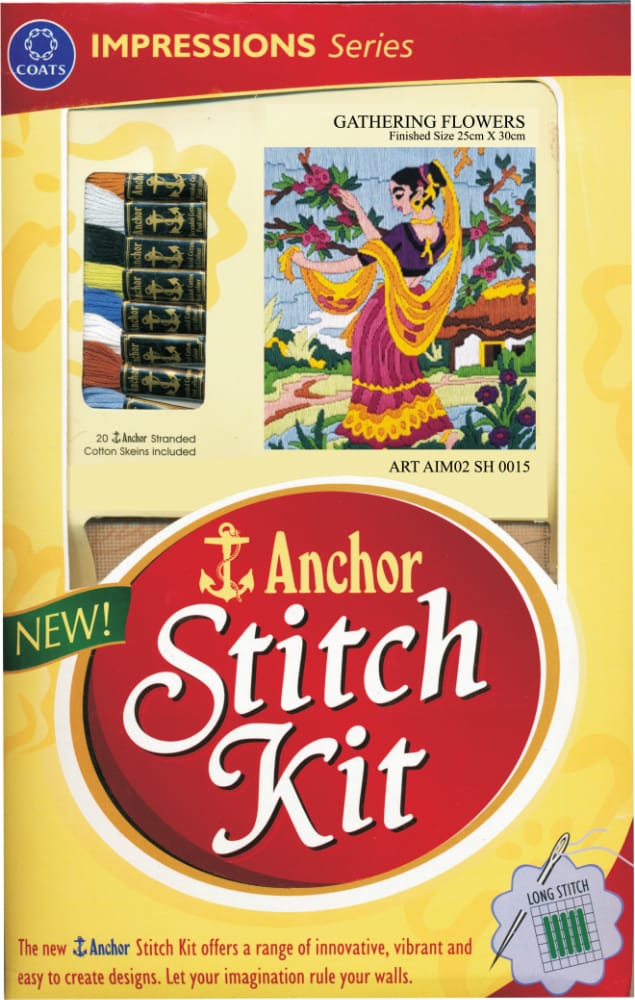 Anchor Stitch Kit - Gathering Flowers (25cm x 30cm) askaim200000015 main gathering flowers Anchor Stitch Kit - Gathering Flowers (25cm x 30cm)
