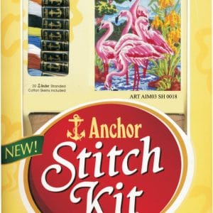 Anchor Stitch Kit - Pink Flamingoes (28cm x 36cm)
