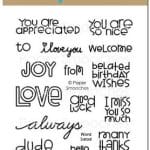 Paper Smooches Clear Stamp -  Word Salad