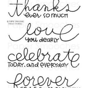 Paper Smooches Clear Stamp - Pretty Phrases