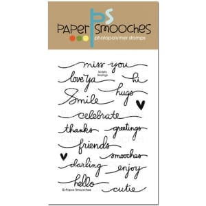 Paper Smooches Clear Stamp - Scripty Sayings