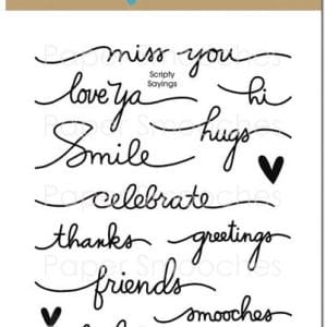Paper Smooches Clear Stamp - Scripty Sayings
