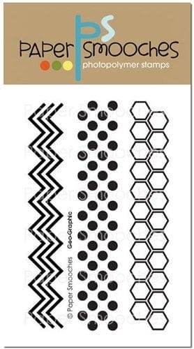 Paper Smooches Clear Stamp - Geo Graphic kqes076 Paper Smooches Clear Stamp - Geo Graphic