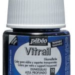 Pebeo Vitrail Satin Glass Color (45ml) - Deep Blue