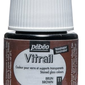 Pebeo Vitrail Satin Glass Color (45ml) - Brown