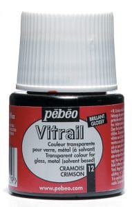 Pebeo Vitrail Satin Glass Color (45ml) - Crimson