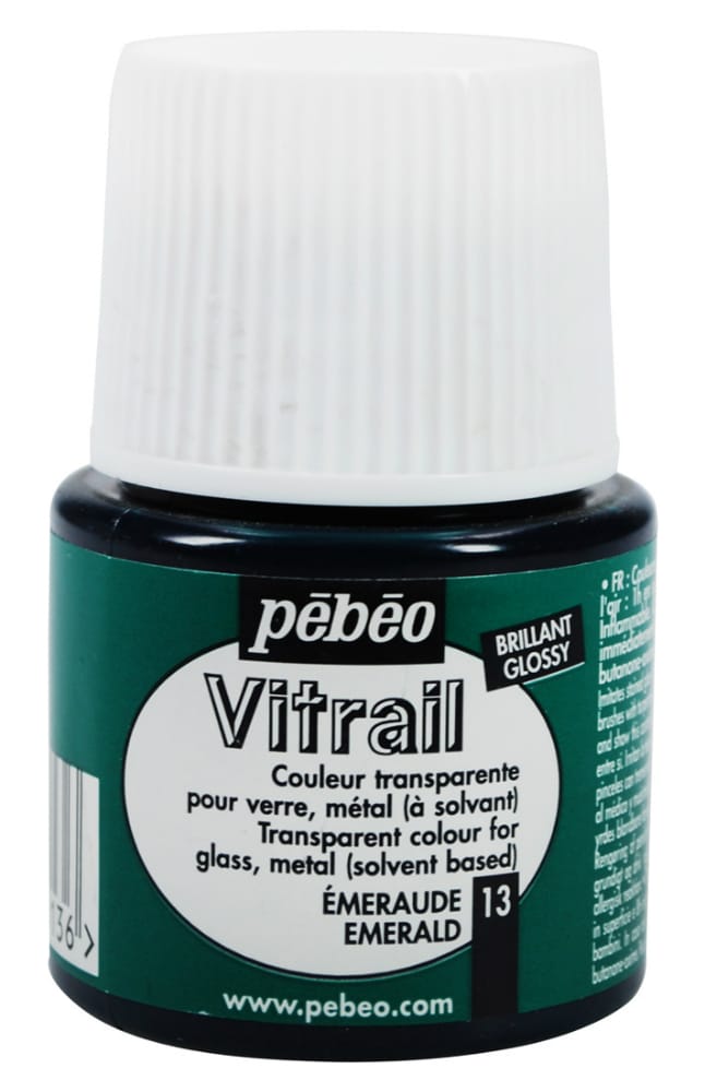 Pebeo Vitrail Satin Glass Color (45ml) - Emerald