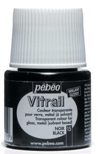 Pebeo Vitrail Satin Glass Color (45ml) - Black