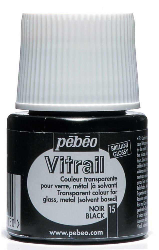 Pebeo Vitrail Satin Glass Color (45ml) - Black