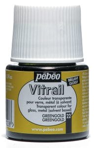 Pebeo Vitrail Satin Glass Color (45ml) - Green Gold