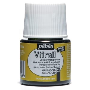 Pebeo Vitrail Satin Glass Color (45ml) - Green Gold