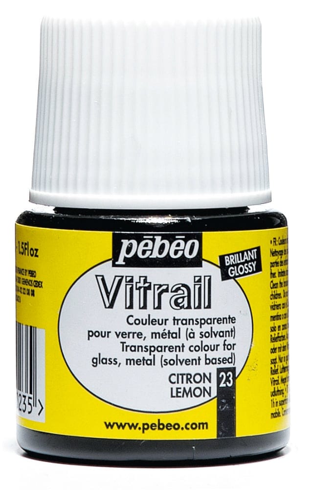 Pebeo Vitrail Satin Glass Color (45ml) - Lemon