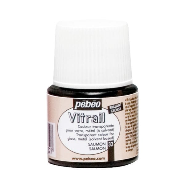 Pebeo Vitrail Satin Glass Color (45ml) - Salmon