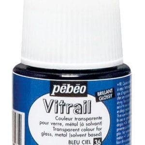 Pebeo Vitrail Satin Glass Color (45ml) - Sky Blue