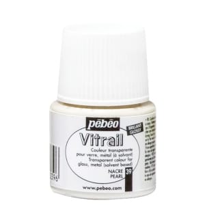 Pebeo Vitrail Satin Glass Color (45ml) - Pearl