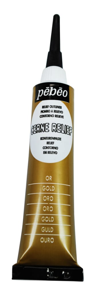 Pebeo Vitrail Cerne Relief Outliner 20ml Tube - Gold