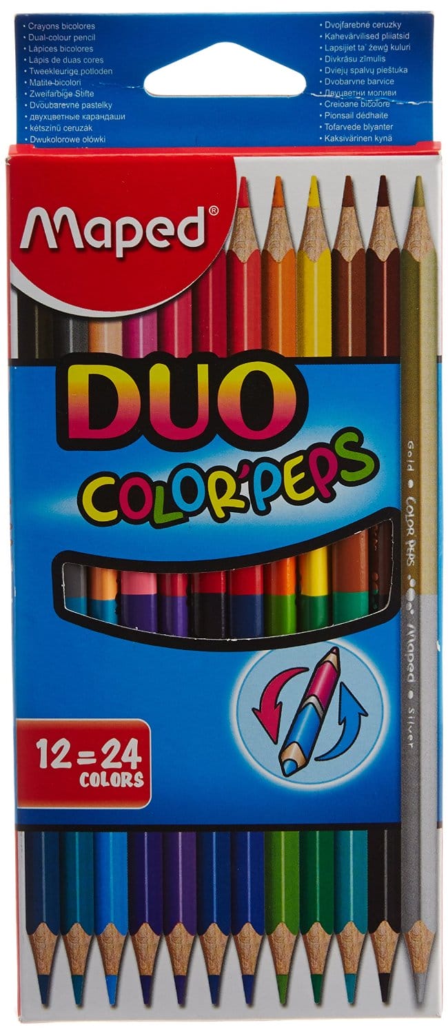 Maped Helix Duo Coloured Pencils - 12 pcs 829600 Maped Helix Duo Coloured Pencils - 12 pcs