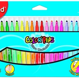 MAPED COLOR PEPS 24x Felt Tip Colouring Pens with Medium Tips