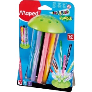 Maped Jungle Innovation Color Peps 12 Felt Pens With Holder