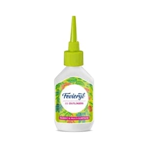 Fevicryl 3D Outliner - Pearl Metallic Silver (20ML)