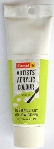 Camel Artist Acrylic Colour 40ml Tube - Brilliant Yellow Green