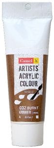 Camel Artist Acrylic Colour 40ml Tube - Burnt Umber