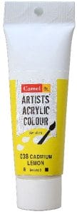 Camel Artist Acrylic Colour 40ml Tube - Cadmium Lemon