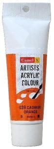 Camel Artist Acrylic Colour 40ml Tube - Cadmium Orange