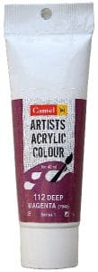 Camel Artist Acrylic Colour 40ml Tube - Deep Magenta