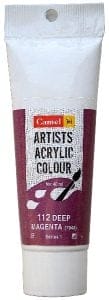 Camel Artist Acrylic Colour 40ml Tube - Deep Magenta