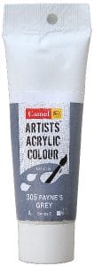 Camel Artist Acrylic Colour 40ml Tube - Paynes Grey