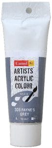 Camel Artist Acrylic Colour 40ml Tube - Paynes Grey