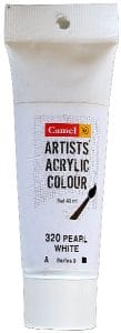 Camel Artist Acrylic Colour 40ml Tube - Pearl White